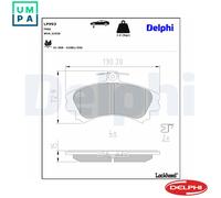 Disc Brake Brake Pad Set Delphi LP993 Fits Mitsubishi Proton Smart Volvo