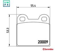 BREMBO P 06 001 Brake pad set