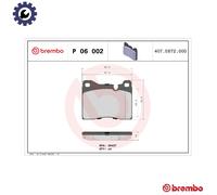 BREMBO P 06 002 Brake pad set