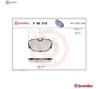 BRAKE PAD SET DISC BRAKE P 06 010 FOR BMW 3/Convertible/E0 Z1/Roadster M10B18