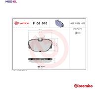 Brembo Brake Pad Set P 06 010 - Front for BMW 3 Series - With Caliper Screws