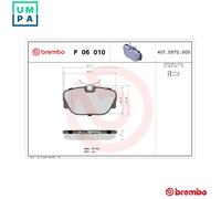 Brembo Brake Pad Set P 06 010 - Front for BMW 3 Series - With Caliper Screws