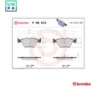 Brembo Disc Brake Pad Set P 06 012 Front with Anti-Squeak Plate - Fits BMW 5 & 7 Series