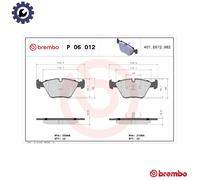 Brembo Disc Brake Pad Set P 06 012 Front with Anti-Squeak Plate - Fits BMW 5 & 7 Series