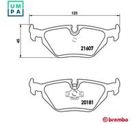 Brake pads P 06 013 BREMBO for BMW WIESMANN