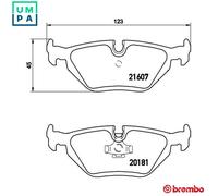 Brake pads P 06 013 BREMBO for BMW WIESMANN