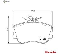 Brembo Brake Pad Set Front With Caliper Screws Fits Mercedes-Benz C-Class