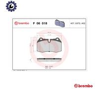 BREMBO P 06 018 Brake pad set