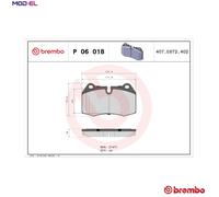 BREMBO P 06 018 Brake pad set