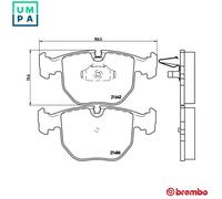 P 06 021 Disc Brake Brake Pad Set Front Fits Alpina B10 Touring BMW 5 By Brembo