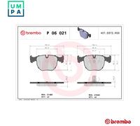 BRAKE PAD SET DISC BRAKE P 06 021 FOR ALPINA BMW 5/X/SAV/E3/E39 7/E38 X3/E83 B10
