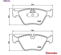 BREMBO P 06 022 Brake pad set