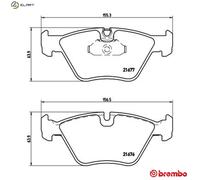 BREMBO P 06 022 Brake pad set