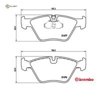 BRAKE PAD SET DISC BRAKE P 06 022 FOR BMW N52 B25 BE 2.5L M54 B30 3.0L 6cyl