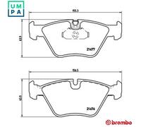 BREMBO P 06 022 Brake pad set