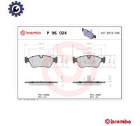 Brembo P06024 Front Disc Brake Pad - Set of 4