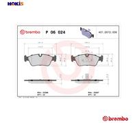 Brembo P06024 Front Disc Brake Pad - Set of 4