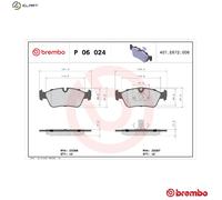 Brembo P06024 Front Disc Brake Pad - Set of 4