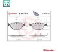 BREMBO P06028 Brake Pad Set For Disc Brake Front For Teves System Fits BMW X5