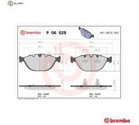BREMBO P06028 Brake Pad Set For Disc Brake Front For Teves System Fits BMW X5