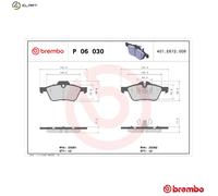 Brake pads P 06 030 BREMBO for MINI MINI MINI Convertible