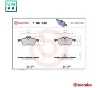 Brembo Brake Pads Set Front P06030 34111503076 34112167233 34116761287 23281 New