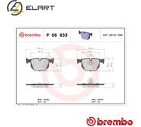 Brake Pads Set fits BMW 520 E60 2.2 Rear 03 to 10 Brembo 34212339276 34212339277