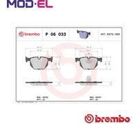 Brake Pads Set fits BMW 530 E60, E61 3.0D Rear 05 to 07 Brembo 34212339276 New