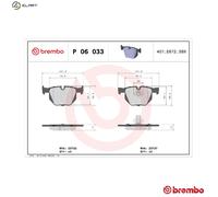 BREMBO P 06 033X Brake pad set