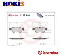 BRAKE PAD SET DISC BRAKE P 06 035X FOR BMW 1/E87/E9 M47D20 N47D20A/C N46B20 2.0L