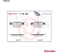 BRAKE PAD SET DISC BRAKE P 06 036 FOR BMW N46B20CB/B/C/BD 2.0L 4cyl 3 E90