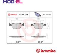 Brake pads P 06 036X BREMBO for BMW 3 Touring X1 3 Z4 Roadster 3 Convertible