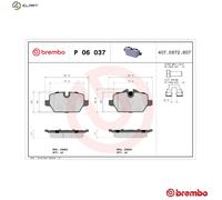 Brembo Brake Pads P 06 037 Rear Set of 4 for BMW 1 3 1 Coupe 3 Coupe