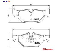 Brake pads P 06 038 BREMBO for BMW 3 Touring 3 X1 1 Coupe 3 Coupe 3 Convertible