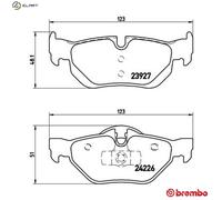 Brake Pads Set Rear P06038X Brembo 34121288891 34121288892 34121288893