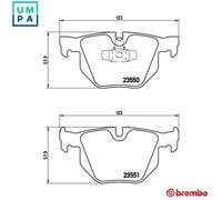 Brake pads P 06 039 BREMBO for BMW 3 Touring 3 3 Convertible 3 Coupe X1