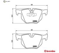 Brake pads P 06 039X BREMBO for BMW 3 Touring 3 3 Convertible 3 Coupe X1