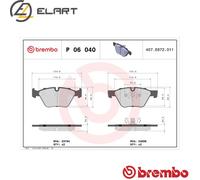 BRAKE PAD SET DISC BRAKE P 06 040X FOR BMW 1/E8/E82/E87/Convertible/E88/3/E9