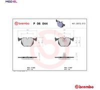 Brake pads P 06 044 BREMBO for BMW LAND ROVER