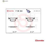 Brake pads P 06 044 BREMBO for BMW LAND ROVER
