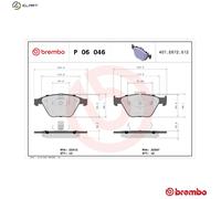 Brembo Brake Pads P06046 / 10111083A - Front Brake Pad Set - Fits BMW 3 Coupe & Convertible