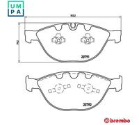 P 06 047 Disc Brake Brake Pad Set Front Fits BMW 5 Touring 6 Convertible Brembo