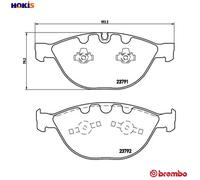 BRAKE PAD SET DISC BRAKE P 06 047 FOR BMW N73B60B/A 6.0L 12cyl 7 E65, E66, E67