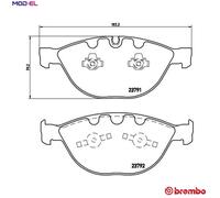 P 06 047 Disc Brake Brake Pad Set Front Fits BMW 5 Touring 6 Convertible Brembo