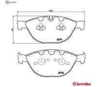 P06047 Front Brake Pad Set 4x Pads Prepared For Wear Indicator Braking By Brembo