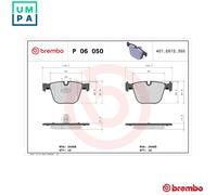 Brembo Rear Brake Pad Set fits BMW X5 X6
