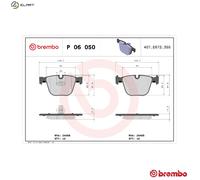 Brembo Rear Brake Pad Set fits BMW X5 X6