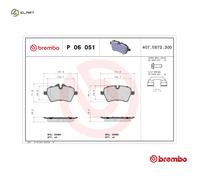 BRAKE PAD SET DISC BRAKE P 06 051 FOR MINI CLUBMAN N14B16C/B16A/B16AB 1.6L 4cyl