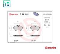 BREMBO P 06 051 Brake pad set