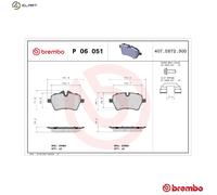 BRAKE PAD SET DISC BRAKE P 06 051X FOR MINI CLUBMAN N14B16C/B16A/B16AB 1.6L